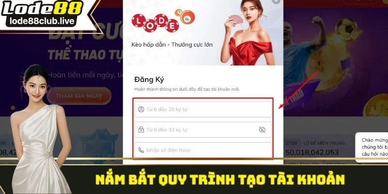 Nắm bắt quy trình đăng ký Lode88 nhanh và an toàn