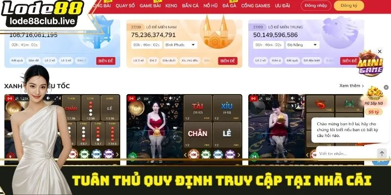 Tuân thủ quy định truy cập tài khoản tại nhà cái